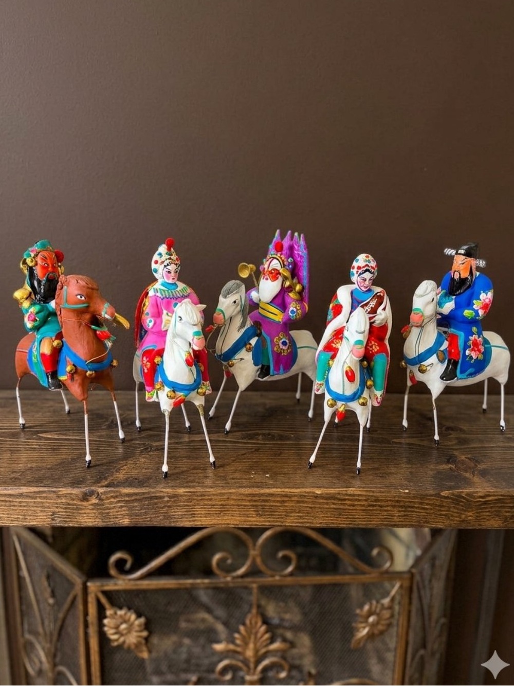Chinese OPERA clay figurine set 
Collectible